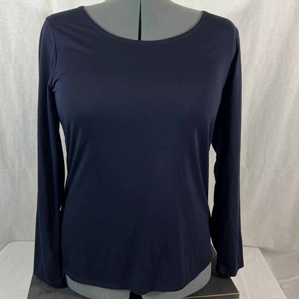 Coldwater Creek Women’s size Large (14-16) Long Sleeve Navy Blue Shirt